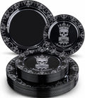 Hioasis Halloween Plastic Plates, 40-Pack, BPA-Free Heavy-Duty