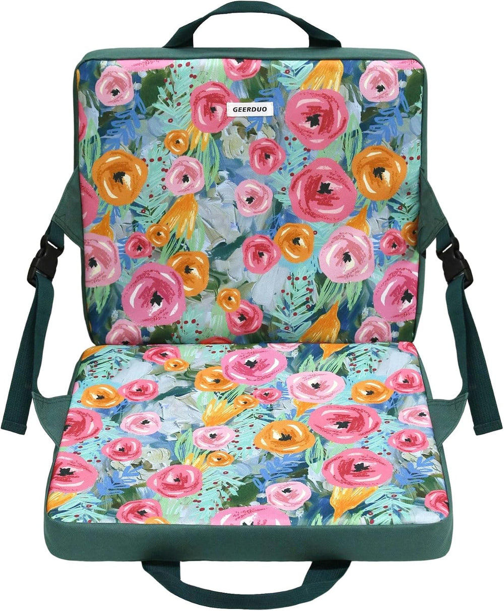 Portable Stadium Seat Cushion with Back Support - Waterproof Bleacher Pad for...