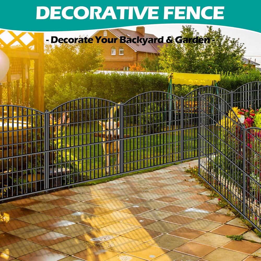 ULIOK 15 Panels Decorative Garden Fence, 32 in(H) X 37.9ft(L) No Dig Fence Pa...