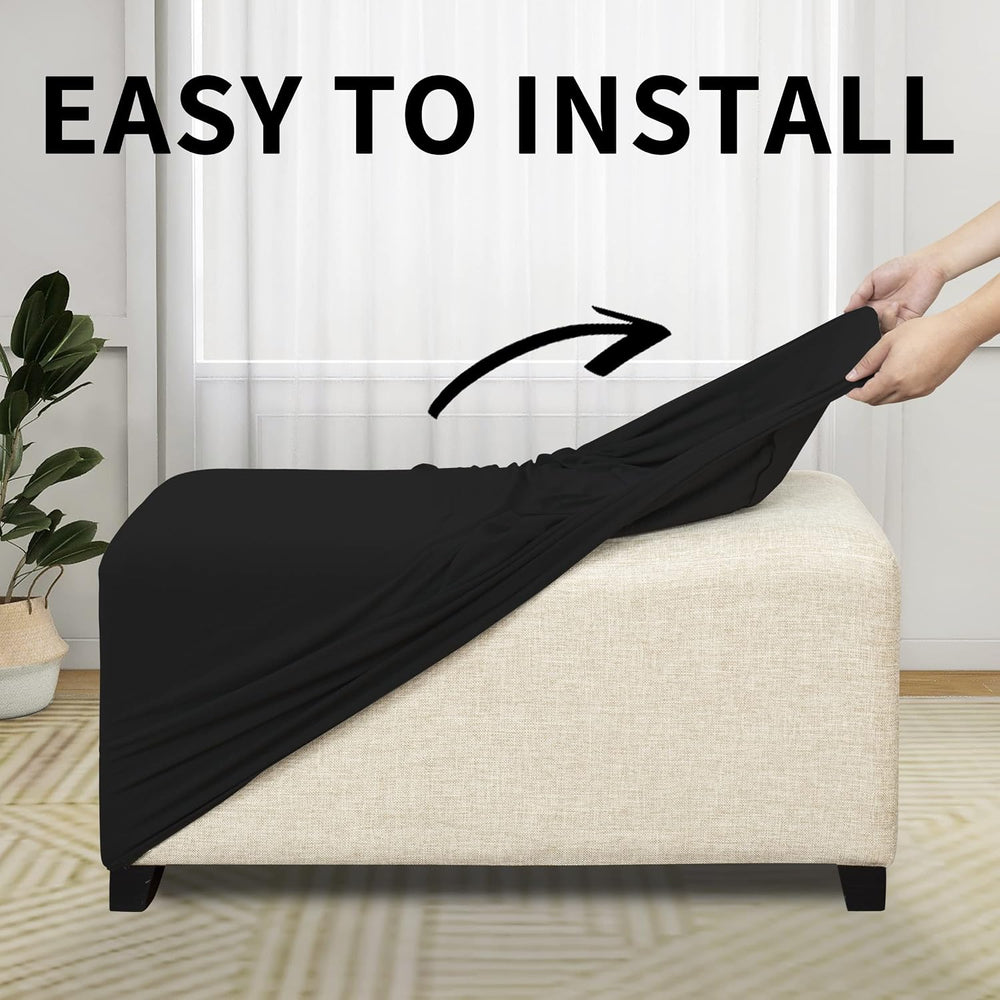 Easy-Going Waterproof Stretch XX-Large Rectangle Ottoman Cover Footstool