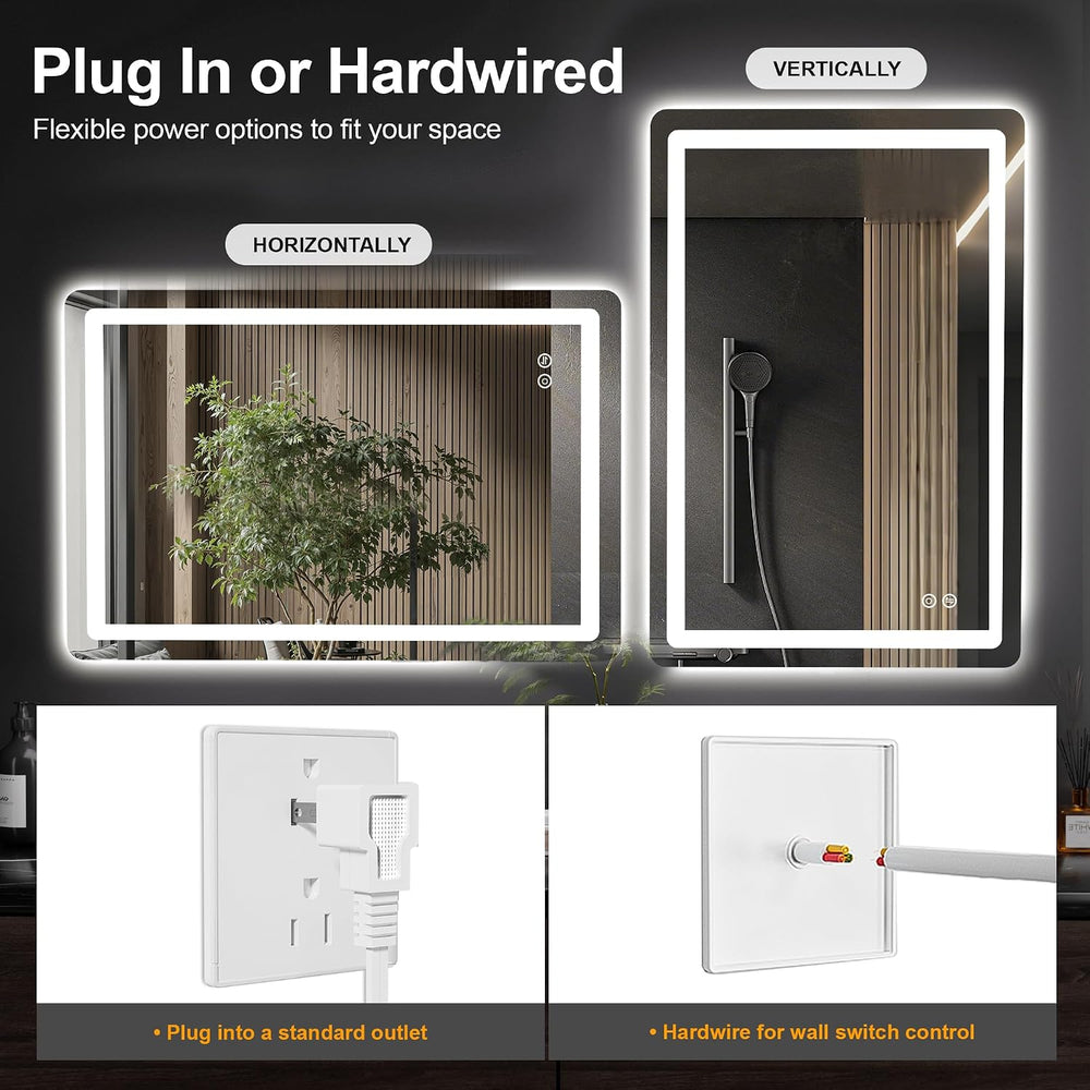 36"x24" LED Bathroom Mirror with Lights, Vanity Mirror with Lights
