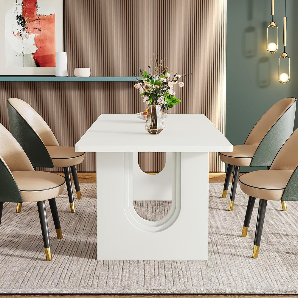 Tribesigns Modern Dining Table for 6 to 8 People, 71" Large Kitchen Dini...