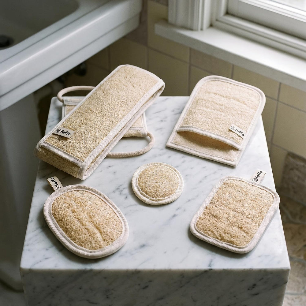 Loofah Sponge for Body Scrub, Exfoliating Body Scrubber Body Care Set, 1 Coun...