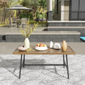 NATURAL EXPRESSIONS Outdoor Patio Coffee Table, Woodgrain Texture Tabletop