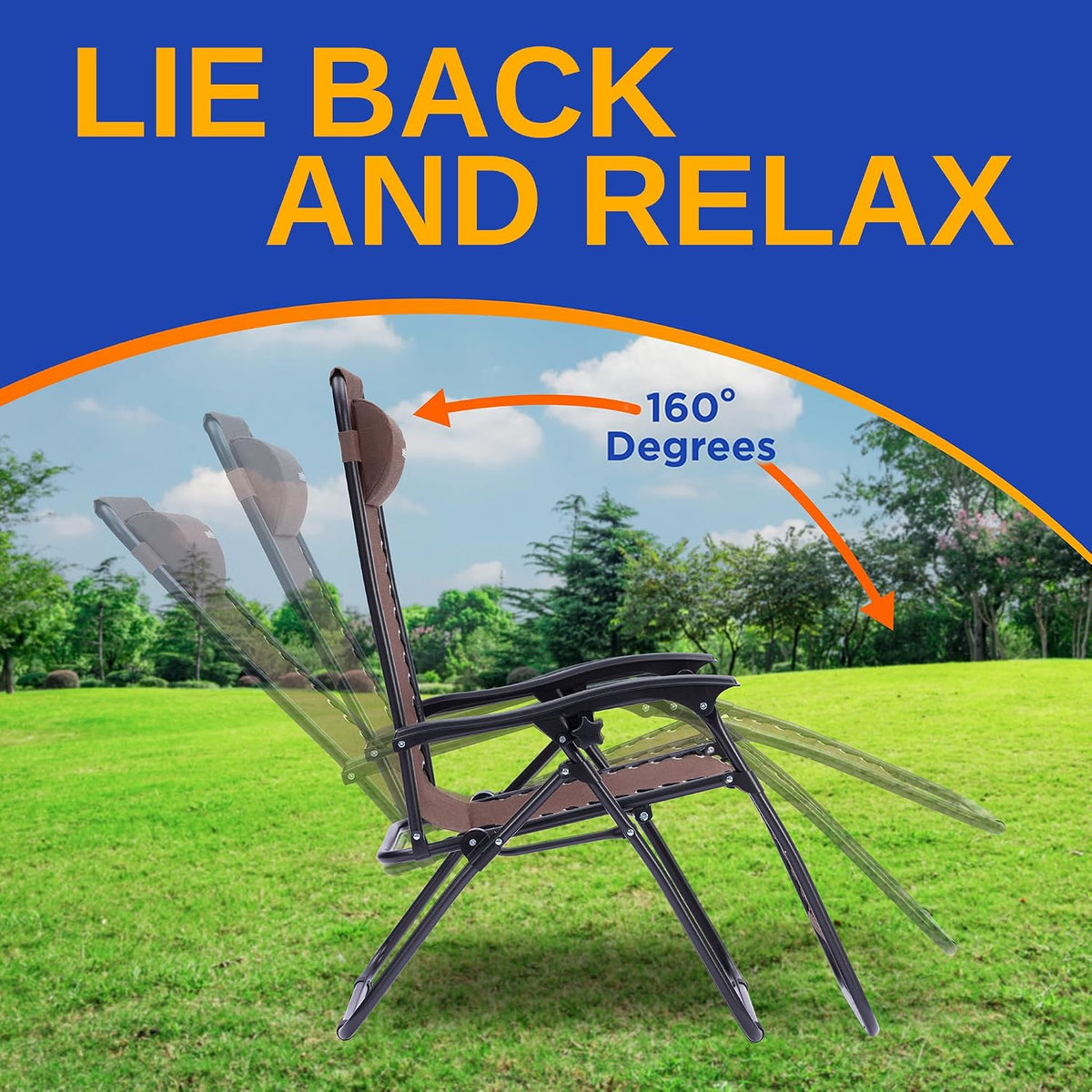 serenelife 2 pack zero gravity recliner chairs with, close-up detail