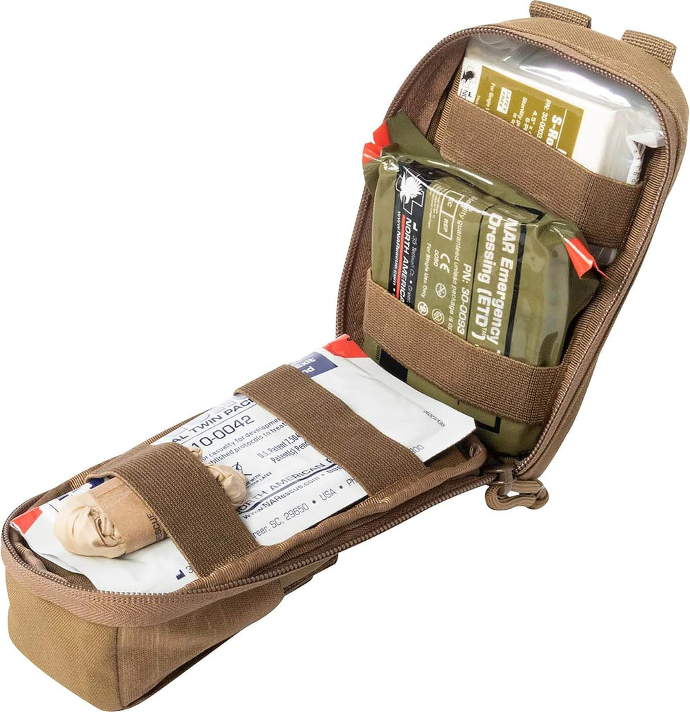 North American Rescue ROO M-FAK First Aid Kit (Coyote) NAR MOLLE First Respon...