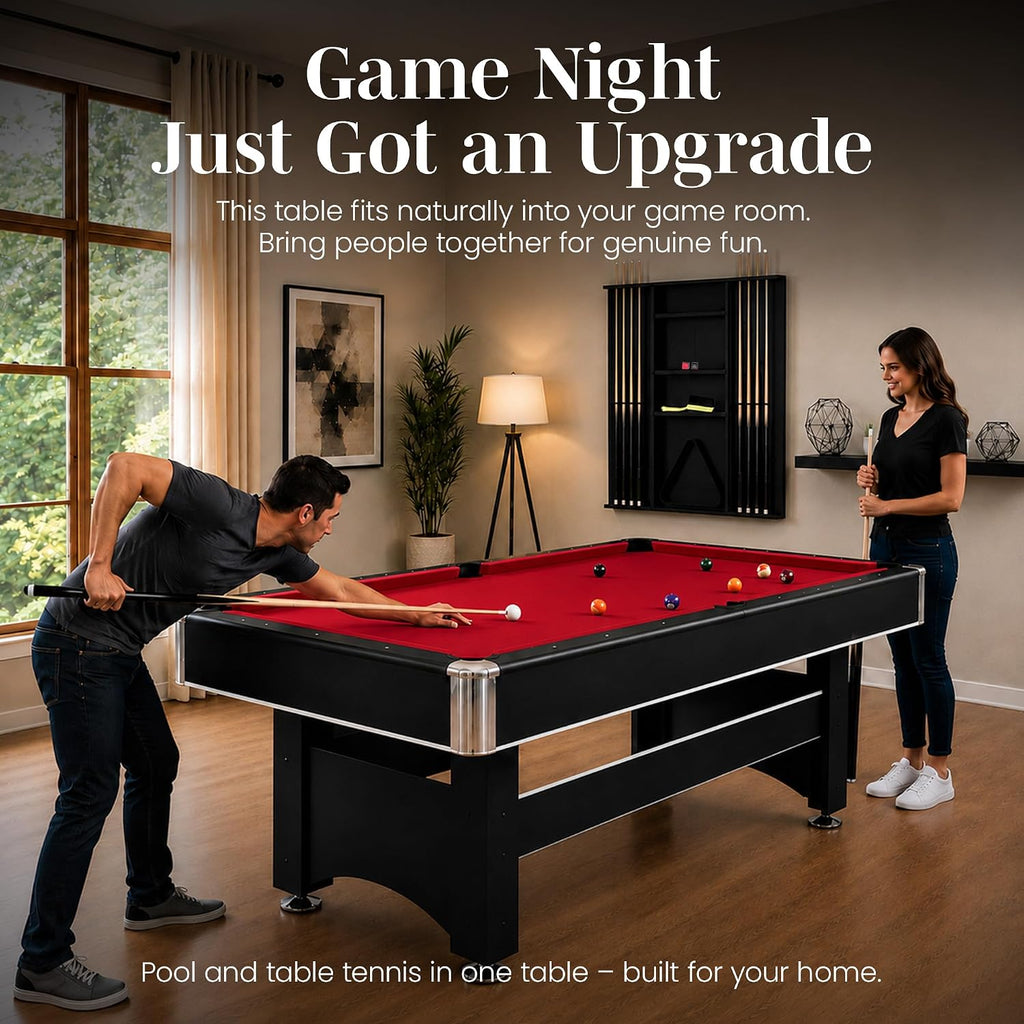 hathaway spartan pool table & ping pong top showing dimensions
