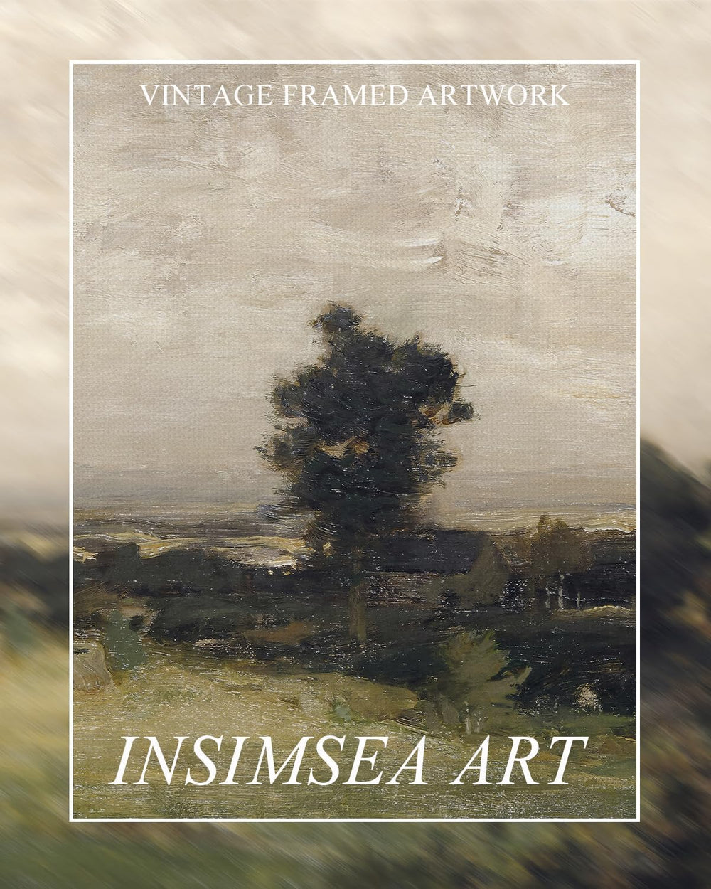 InSimSea Extra Large Framed Vintage Wall Art, Wilderness Prints,20x40inch