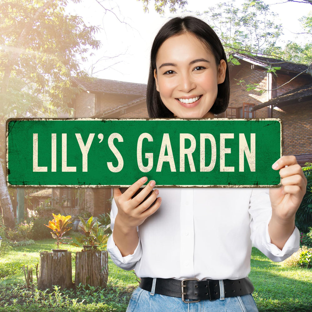 Custom Rustic Sign, Personalized Decor Street Signs Gift, 24x6 Inches, ACM,