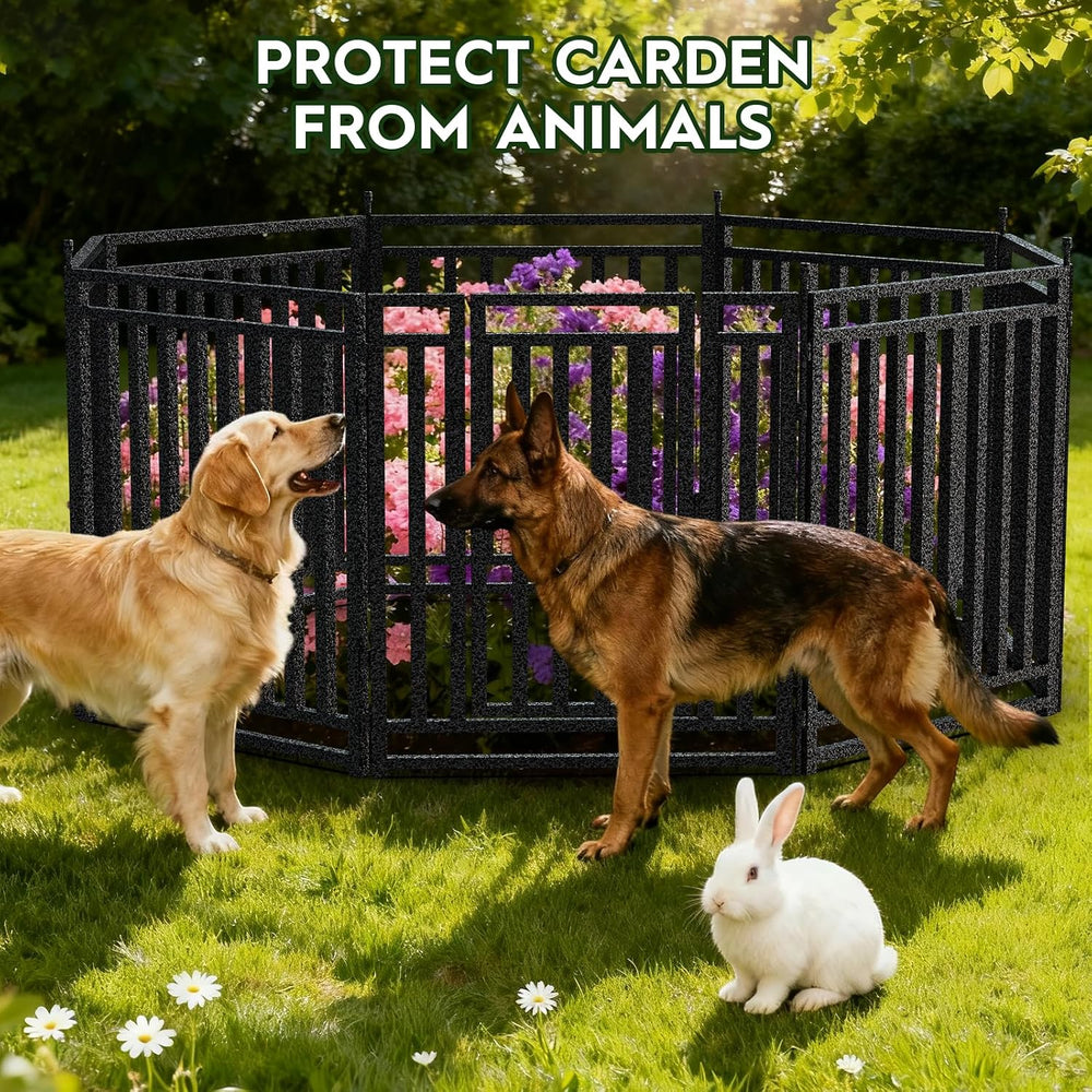 Garden Fence 40in (H) x 36ft (L), 14 Panels + 2 Gates, Durable Outdoor Yard B...
