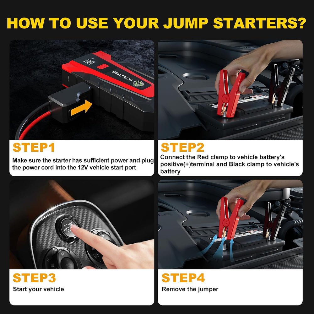Scatach 3000A Car Battery Jump Starter,12V Jump Starter Battery Pack Portable...