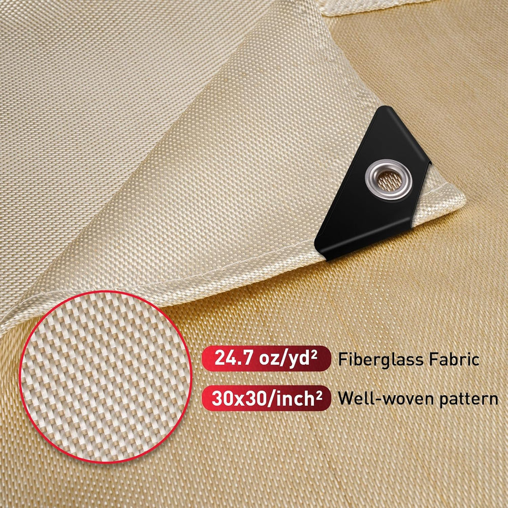 2 Pack Welding Blanket 6x8 ft - Heavy Duty Fiberglass Fire Resistant Blankets...