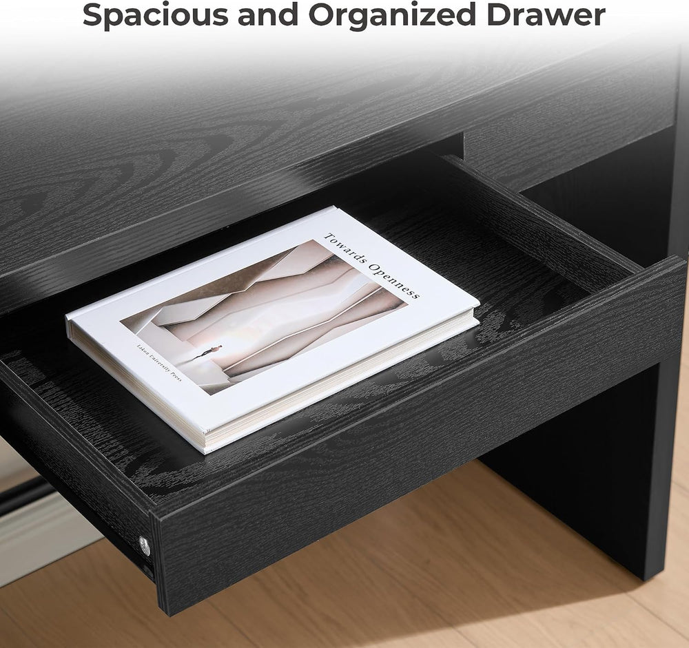 SICOTAS Computer Desk, 47-Inch Home Office Desk Writing Desk with Drawer