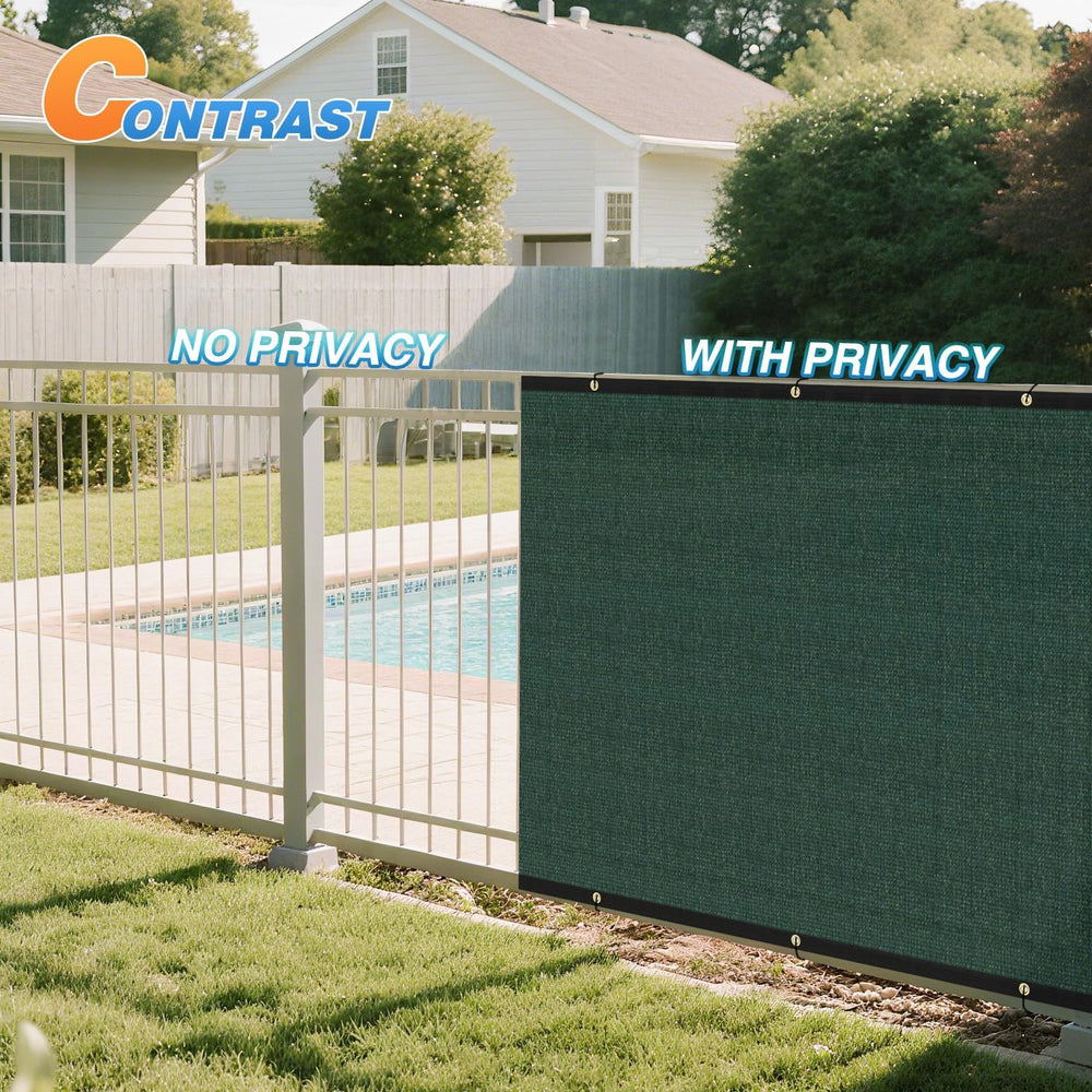 TANG Fence Privacy Screen Green 6 Feet x 30 Feet Outdoor Shade Cloth with Gro...