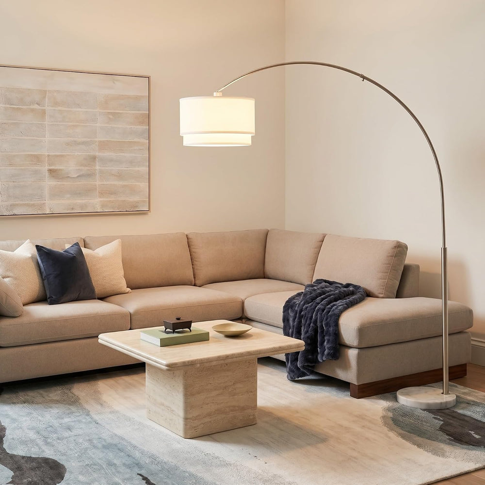 Brightech Mason Arc Floor Lamp - Modern Corner Standing Lamp with Unique Hang...