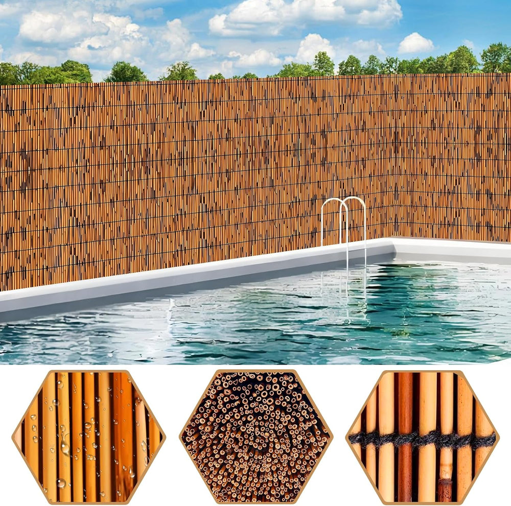 Reed Fence - Bamboo Fencing roll 4 feet high Outdoor Bamboo Privacy Screen fo...
