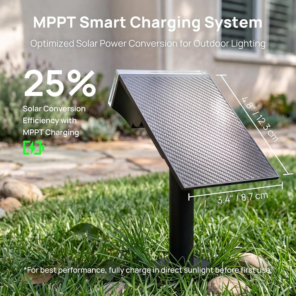 Consciot Smart Solar Spot Lights Outdoor, RGBTW Halloween Solar Lights