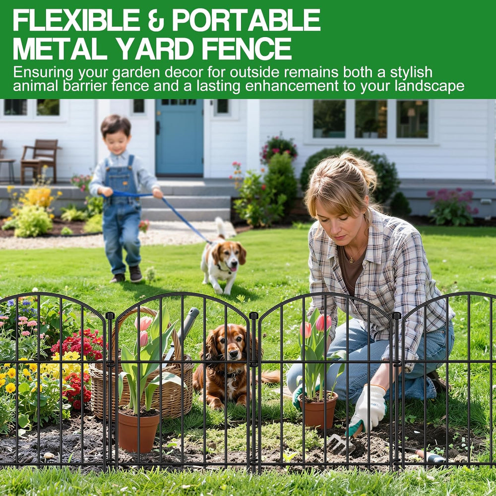 Decorative Garden Fence, 25-Pack No Dig Animal Barrier for Yard Edging