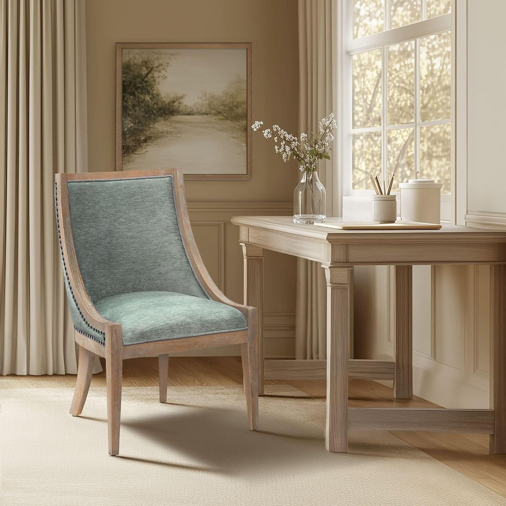 Martha Stewart Farmhouse Dining Room Chair, Recessed Arm Chair For Bedrooms, ...