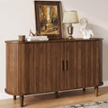 55" Sideboard Buffet Cabinet with Storage - Fluted Credenza Storage Cabinet