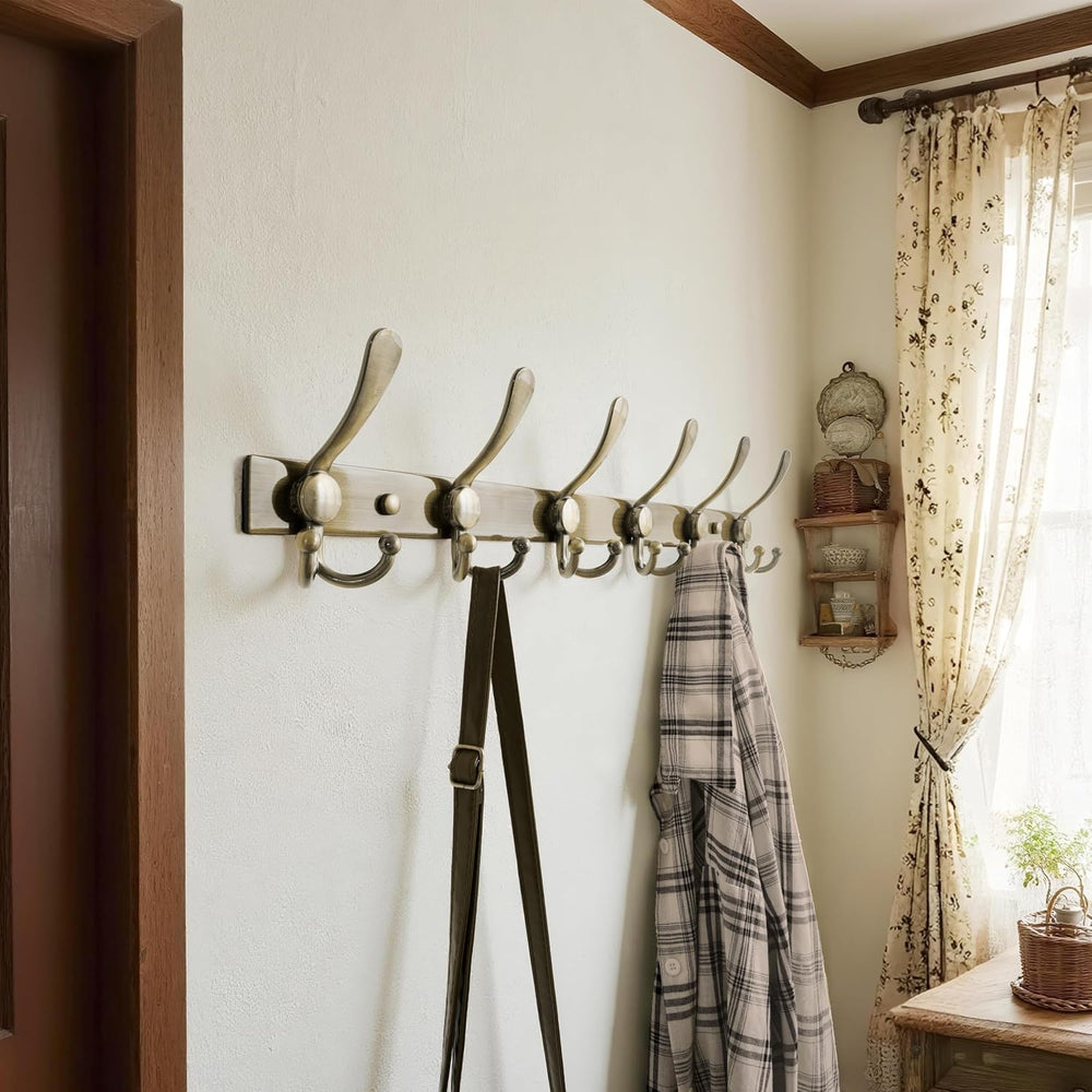 Dseap Coat Rack Wall Mount 24 Inch, Heavy Duty 12-Gauge Base vs Flimsy 1mm, D...