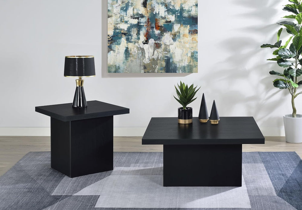Coaster Devar 35.5-Inch Living Room Square Coffee Table, Black 706408