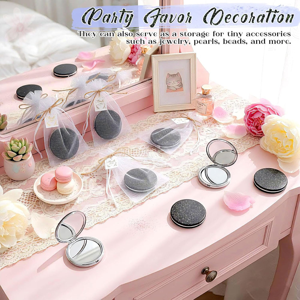 Chunful 30 Sets Compact Magnifying Mirrors Gifts with Thank You Card and Rope...