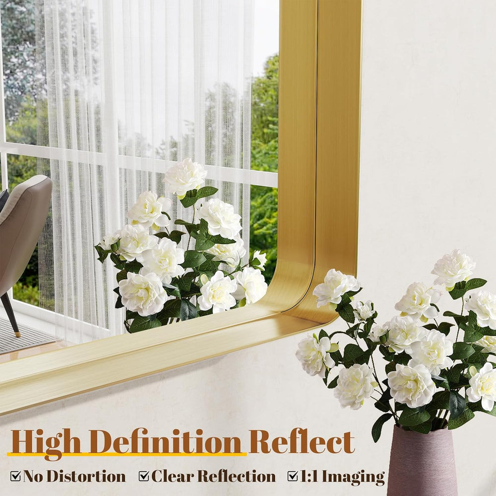 Bathroom Mirrors for Over Sink 30 x 48 Inch Gold