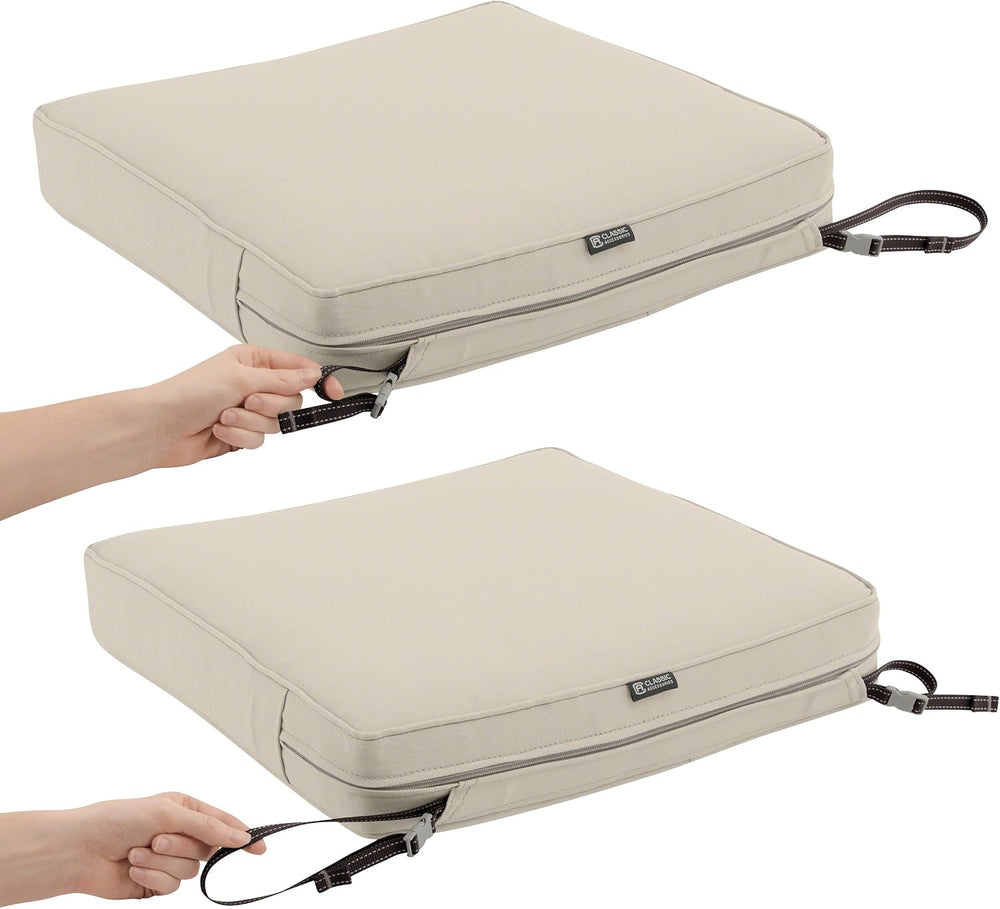 Classic Accessories Montlake Water-Resistant 19 x 19 x 3 Inch Square Outdoor ...