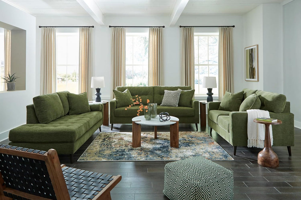Signature Design by Ashley Bixler Mid-Century Modern Tufted Right-arm Facing ...