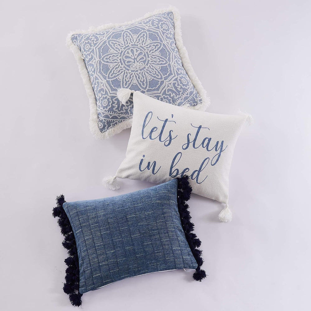 Levtex Home - Bennett - Decorative Pillow (18 x 18in.) - Medallion - Blue and...