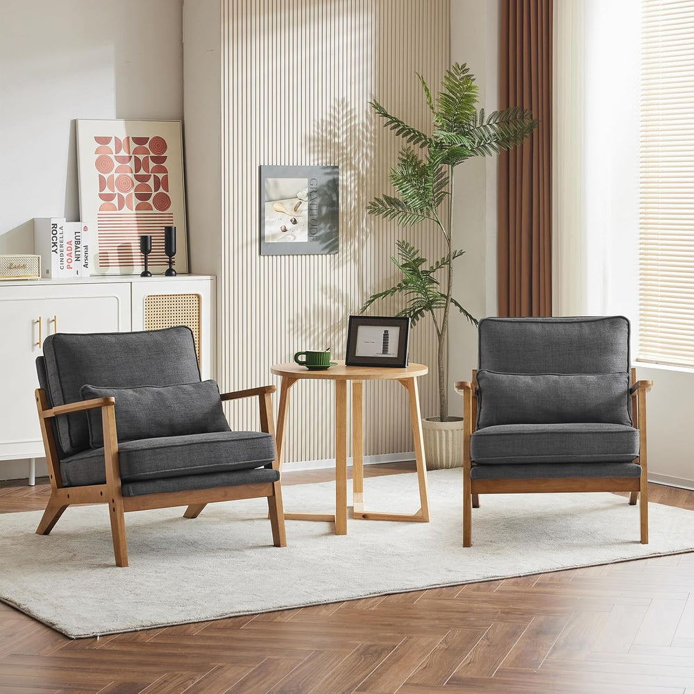 Karl home Mid-Century Lounge Accent Chair, Gray