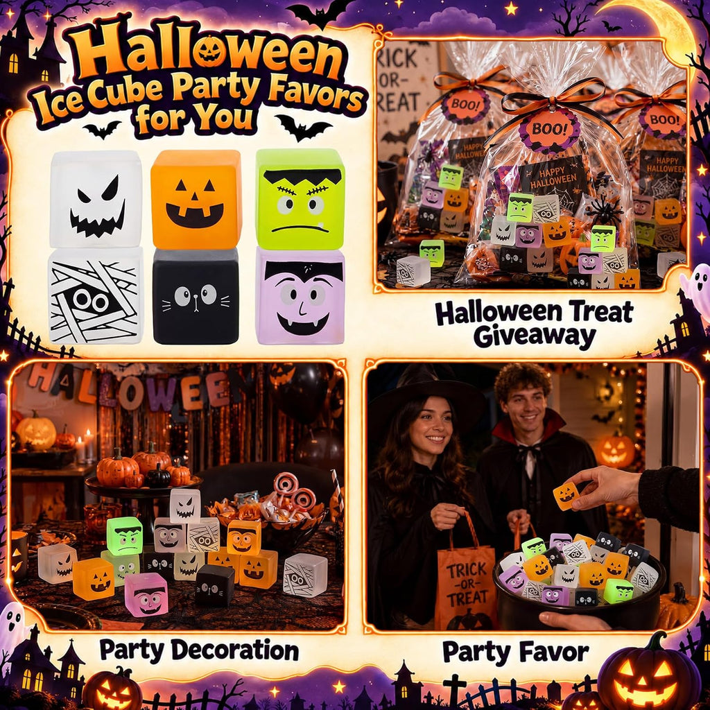 Thenshop 120 Pcs Halloween Ice Cube Balls Bulk Party Favors 6 Designs