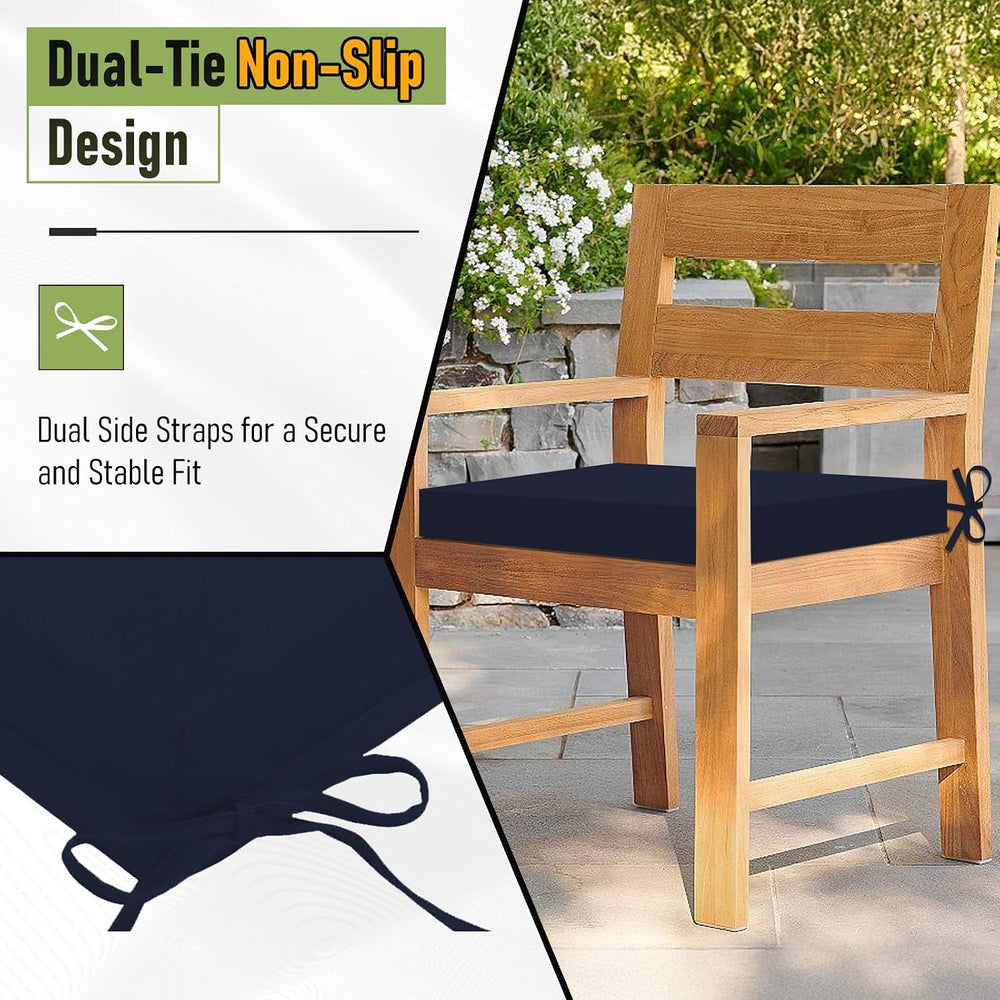 Basic Beyond Outdoor Chair Cushions Set of 4, Square Corner Outdoor Cushions ...