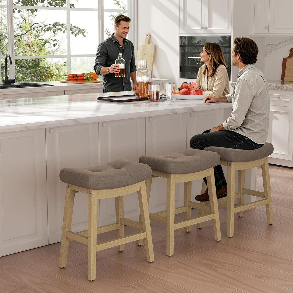 Bar Stools Set of 2, Counter Height Bar Stool for Kitchen Island with Comfort...