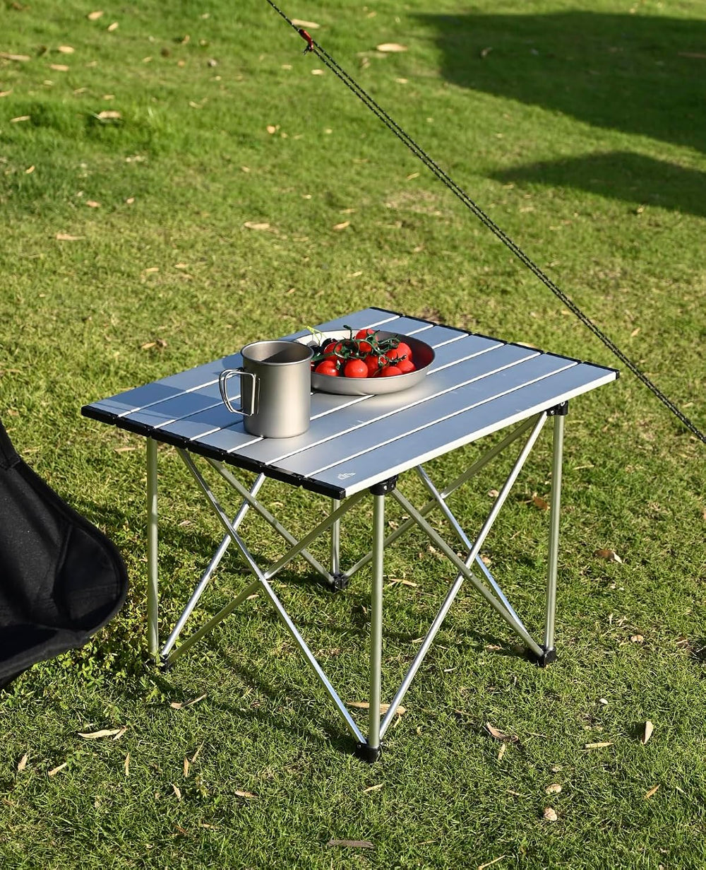 iClimb Ultralight Compact Camping Folding Table (Reinforced Black - L)