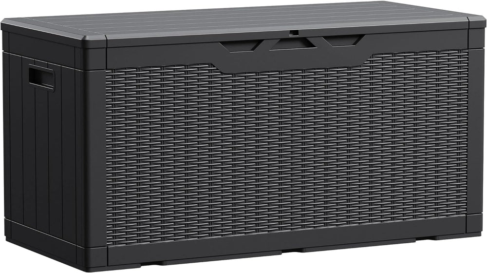 Devoko 100 Gallon Waterproof Deck Box, Resin Large Outdoor Storage Box