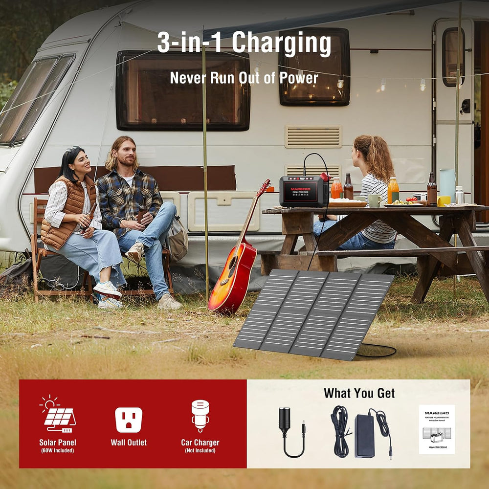 MARBERO 237Wh Solar Generator with Solar Panel Included Portable Power Statio...