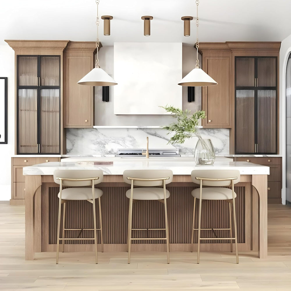Meridian Furniture 995Taupe-C Lupita Collection Modern | Contemporary Counter...