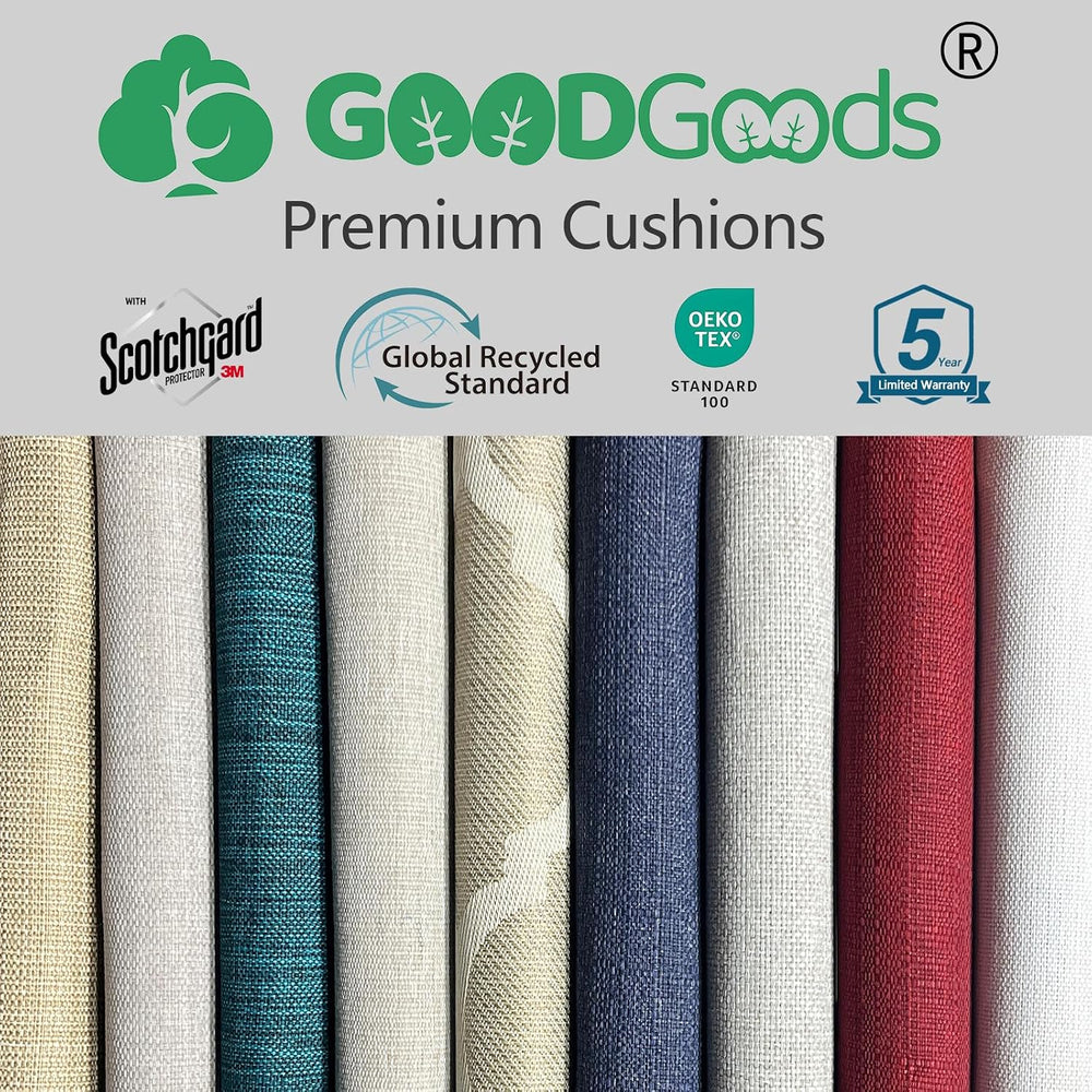 Goodgoods 24x24 2-Pack Outdoor Deep Seat Cushions 30D Foam, Putty