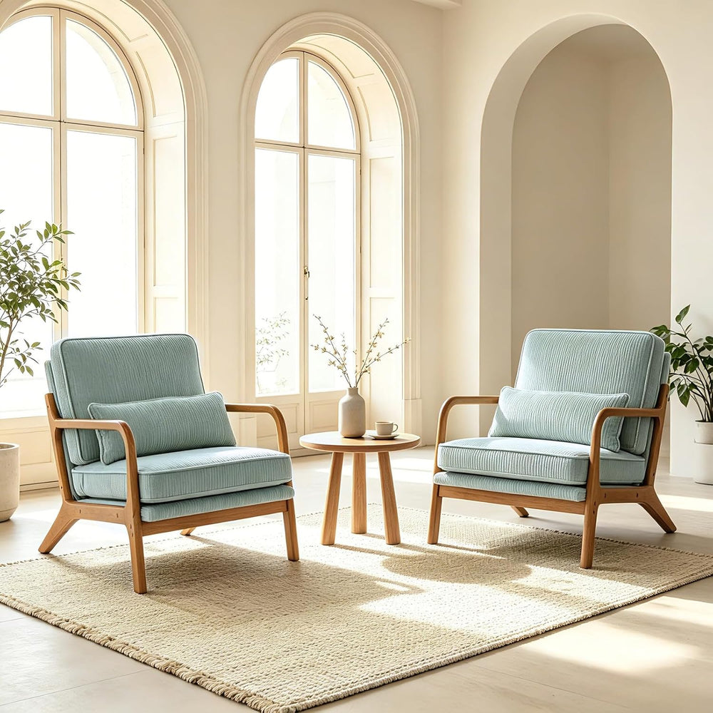 Karl home Mid-Century Modern Accent Reading Chair, Teal