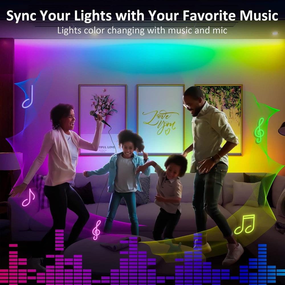 Benreom 6 Pack RGB Under Cabinet Lights with App and Remote Control