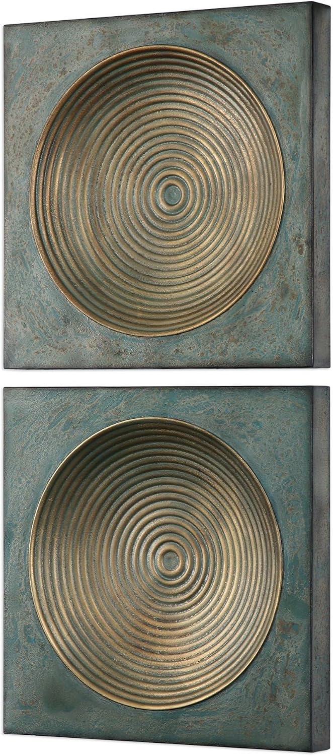 Uttermost Sybil 20 Inch Square Wall Art (Set of 2) 04106