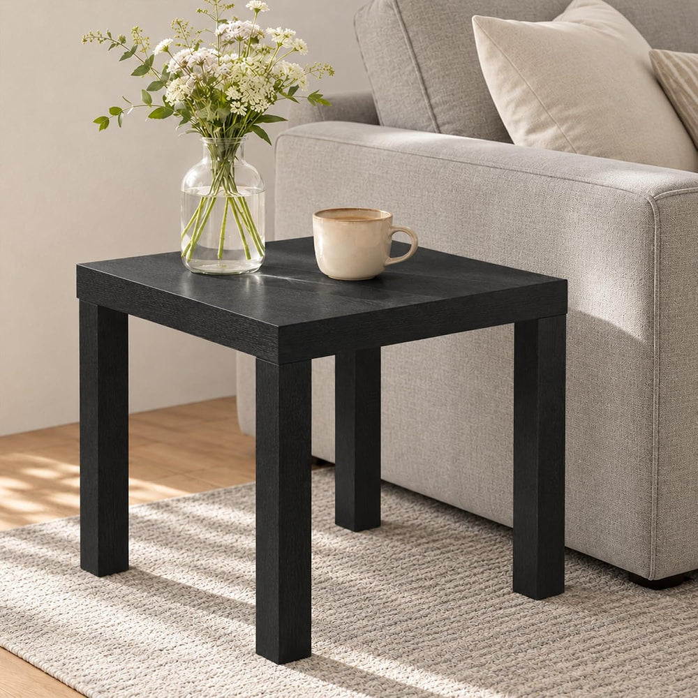 1.8 Thick Tabletop Square Modern End Table, Toolless Assembly Bedside Table, ...