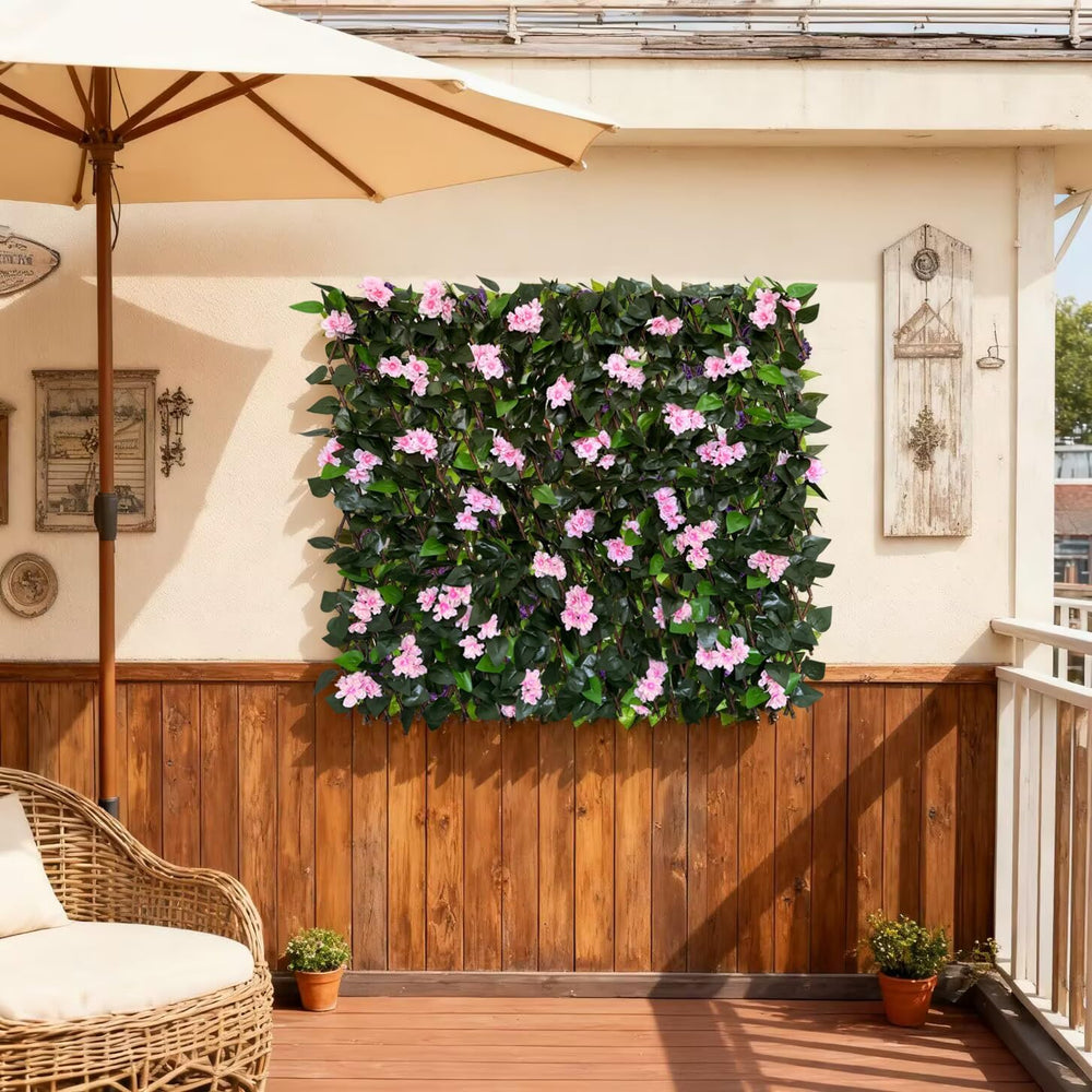 Expandable Fence Privacy Screen for Balcony Patio Outdoor,Decorative Faux Ivy...