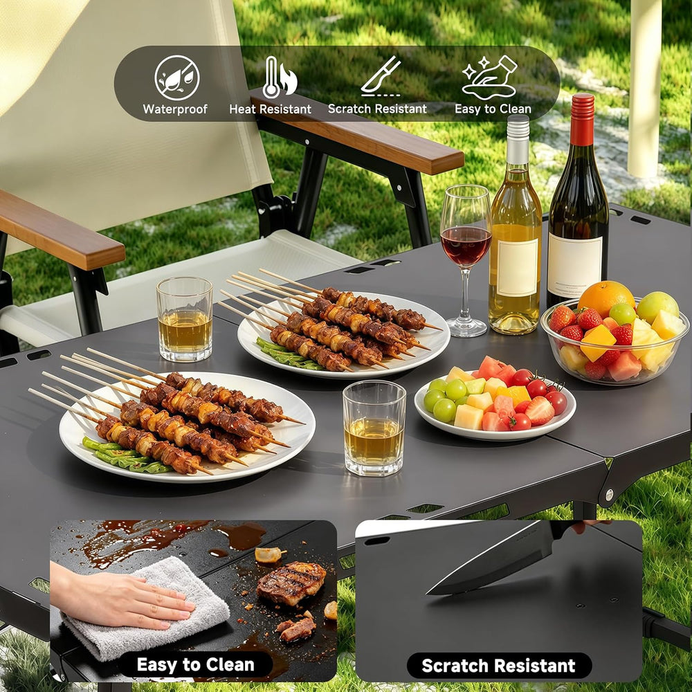 rollingsurfer Low Profile Camping Table, 17" H Coffee Table for Outdoor,...