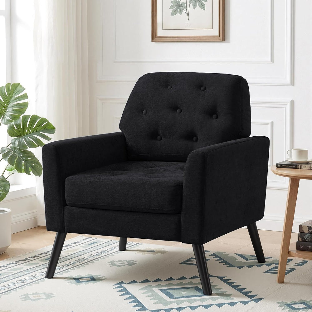 Accent Chair for Living Room, Mid Century Modern Reading Chair, Upholstered A...