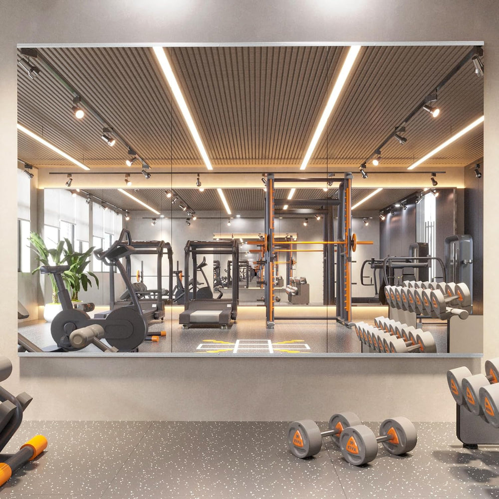 pertetey 56 x 16 in Home Gym Mirrors, Frameless, 3-Pack