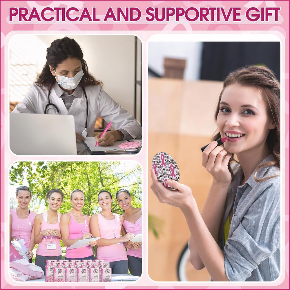 Pinkunn 75 Sets Breast Cancer Awareness Accessories Bulk Breast Cancer Gift f...