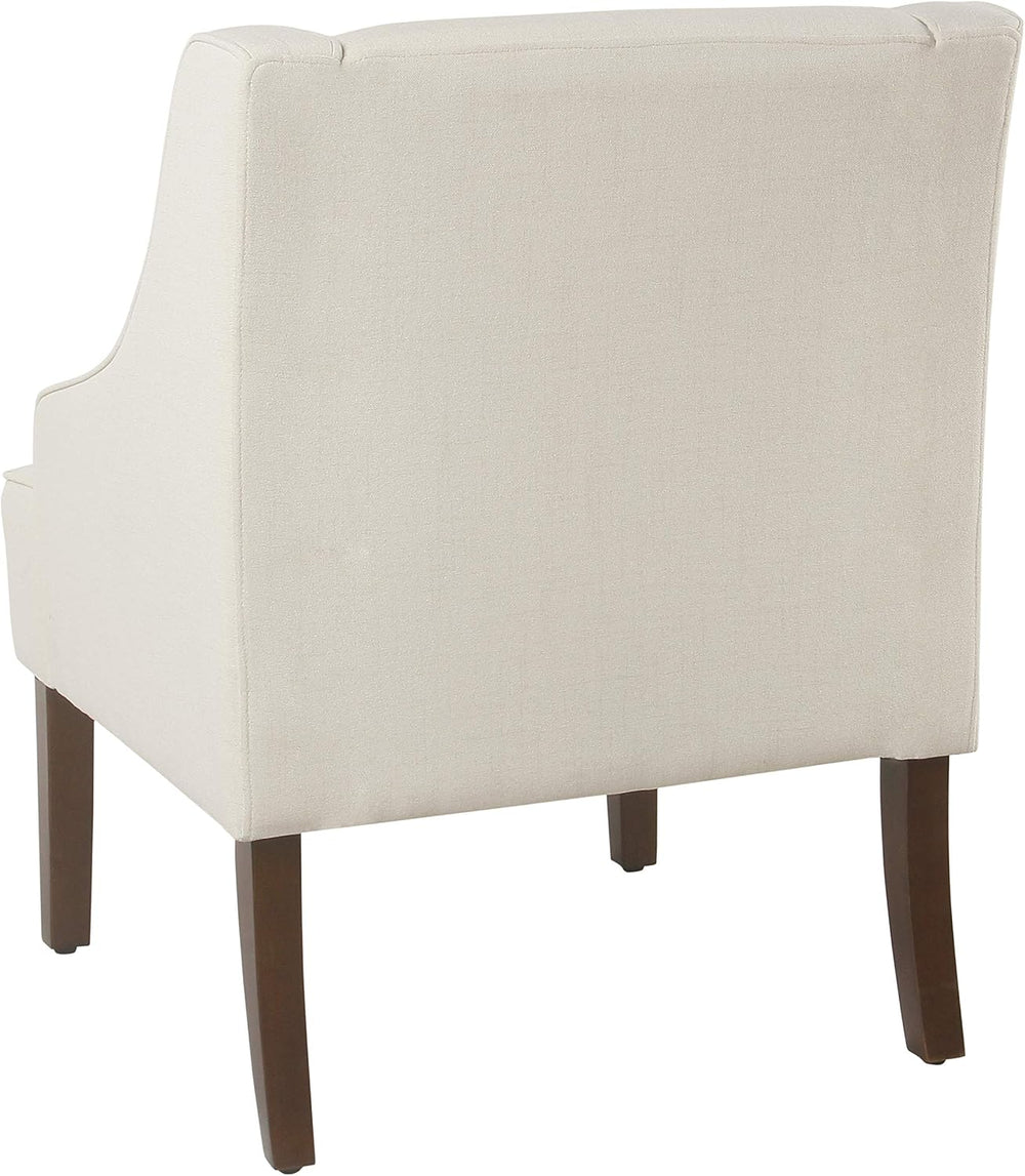 HomePop Classic Swoop Arm Accent Chair - Warm Ivory